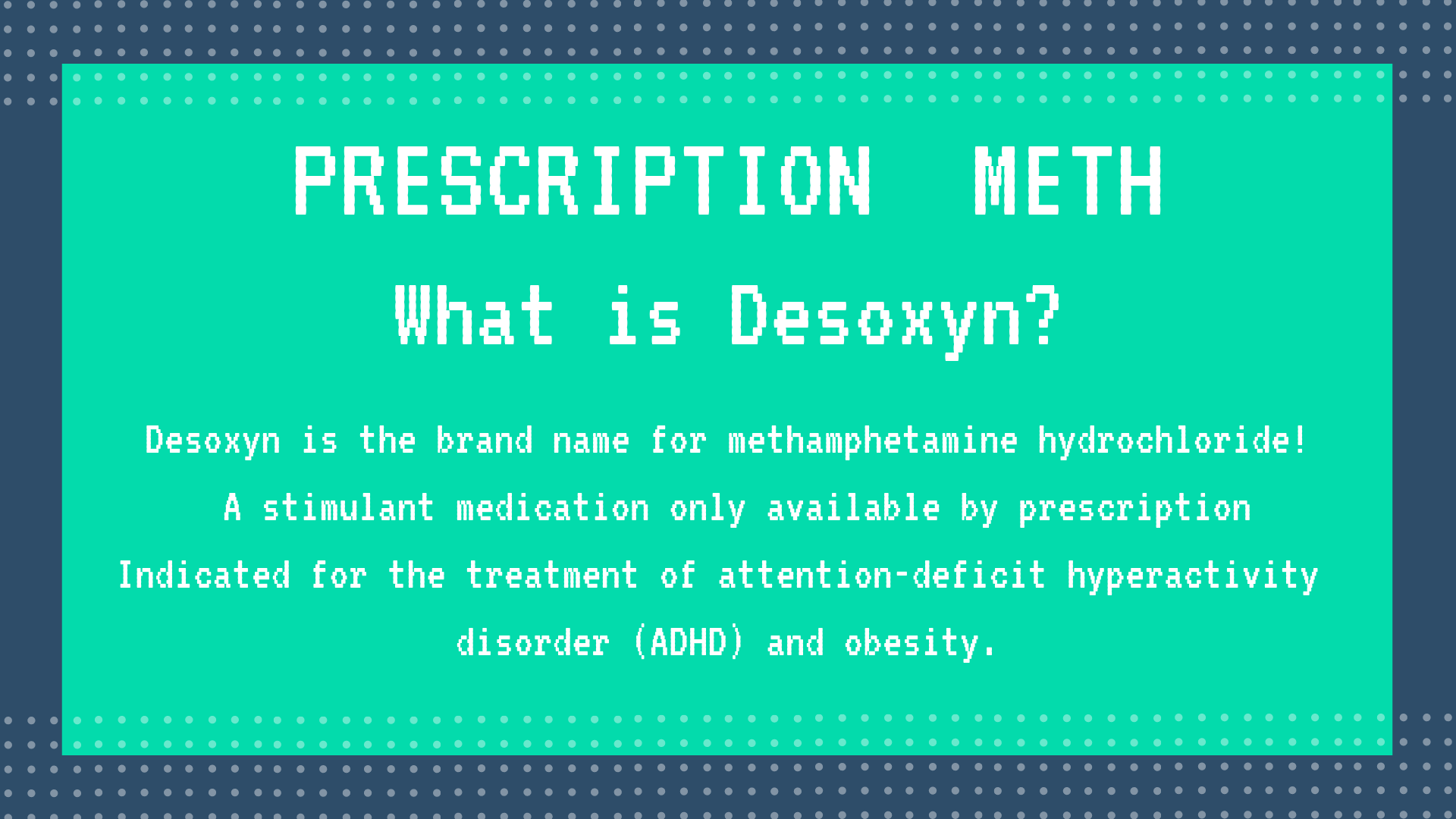 Prescription Meth What is Desoxyn? Midwood Addiction Treatment
